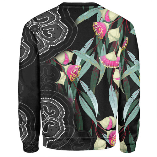 Australia Aboriginal Sweatshirt - Seamless Pattern With Eucalyptus Flower Sweatshirt
