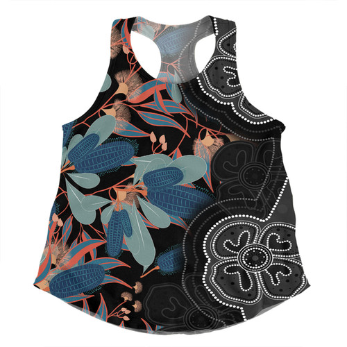 Australia Aboriginal Women Racerback Singlet - Australian Native Floral Seamless Pattern Women Racerback Singlet