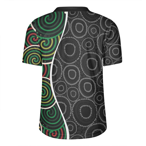 Australia Aboriginal Rugby Jersey - Green Dot Art Circle Pattern From Aboriginal Art Rugby Jersey Australia Aboriginal Rugby Jersey - Green Dot Art Circle Pattern From Aboriginal Art Rugby Jersey