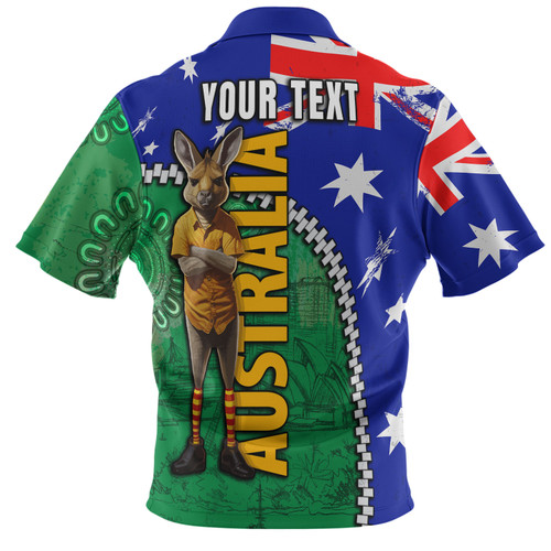 Australia Custom Polo Shirt - Kangaroo Happy Australia Day Polo Shirt Australia Custom Polo Shirt - Kangaroo Happy Australia Day Polo Shirt