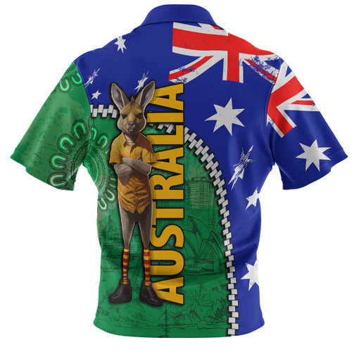 Australia Custom Polo Shirt - Kangaroo Happy Australia Day Polo Shirt Australia Custom Polo Shirt - Kangaroo Happy Australia Day Polo Shirt