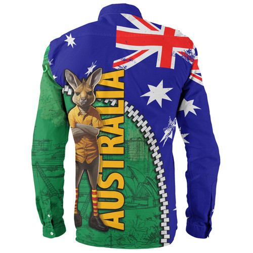 Australia Custom Long Sleeve Shirt - Kangaroo Happy Australia Day Long Sleeve Shirt Australia Custom Long Sleeve Shirt - Kangaroo Happy Australia Day Long Sleeve Shirt