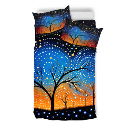 Australia Aboriginal Bedding Set - Australian Dreamtime Story Of A Night Sky Bedding Set Australia Aboriginal Bedding Set - Australian Dreamtime Story Of A Night Sky Bedding Set