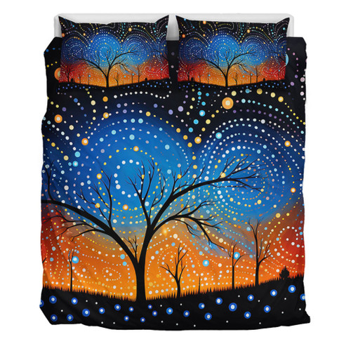 Australia Aboriginal Bedding Set - Australian Dreamtime Story Of A Night Sky Bedding Set Australia Aboriginal Bedding Set - Australian Dreamtime Story Of A Night Sky Bedding Set