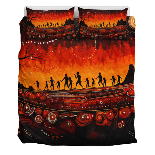 Australia Aboriginal Bedding Set - The Sacred Dreamtime Painting Of The Indigenous Australian Bedding Set