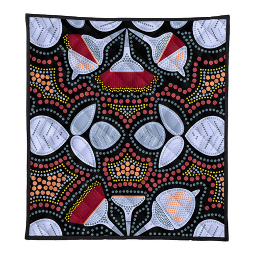 Australia Aboriginal Quilt - Eucalyptus seamless pattern In Aboriginal Dot Art Quilt Australia Aboriginal Quilt - Eucalyptus seamless pattern In Aboriginal Dot Art Quilt