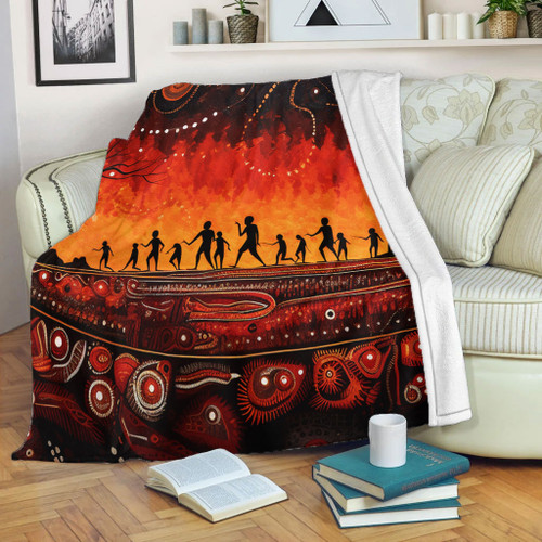 Australia Aboriginal Blanket - The Sacred Dreamtime Painting Of The Indigenous Australian Blanket Australia Aboriginal Blanket - The Sacred Dreamtime Painting Of The Indigenous Australian Blanket