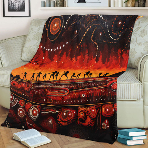 Australia Aboriginal Blanket - The Sacred Dreamtime Painting Of The Indigenous Australian Blanket