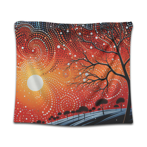 Australia Aboriginal Tapestry - Aboriginal Dot Painting Style Art Dreamtime Story Tapestry Australia Aboriginal Tapestry - Aboriginal Dot Painting Style Art Dreamtime Story Tapestry