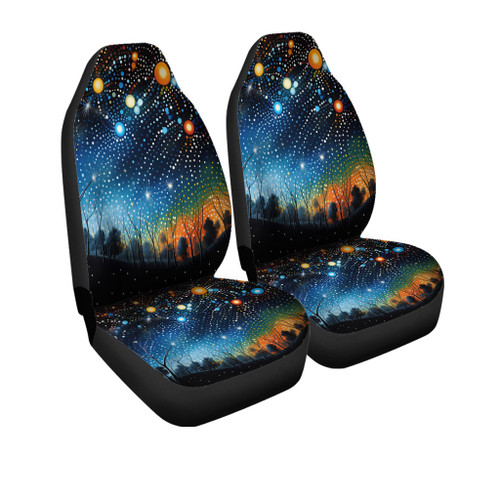 Australia Aboriginal Car Seat Cover - Aboriginal Dot Painting Dreamtime Story Of A Night Sky Car Seat Cover Australia Aboriginal Car Seat Cover - Aboriginal Dot Painting Dreamtime Story Of A Night Sky Car Seat Cover