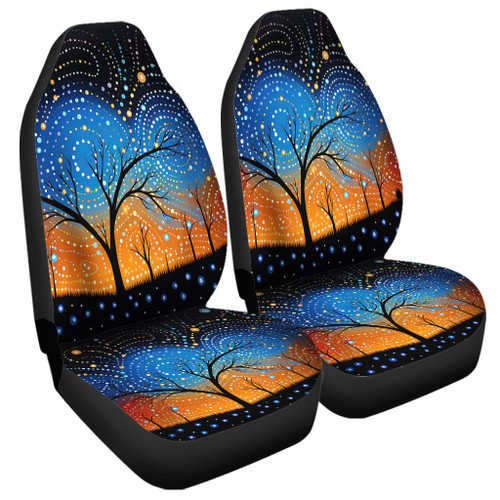 Australia Aboriginal Car Seat Cover - Australian Dreamtime Story Of A Night Sky Car Seat Cover