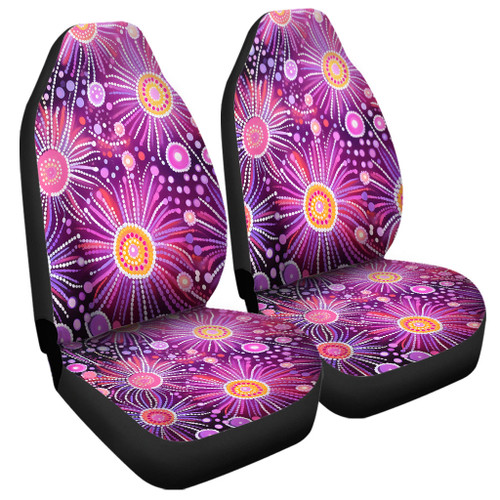 Australia Aboriginal Car Seat Cover - Beautiful Aboriginal Pastel Pink Style Car Seat Cover Australia Aboriginal Car Seat Cover - Beautiful Aboriginal Pastel Pink Style Car Seat Cover