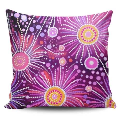 Australia Aboriginal Pillow Cases - Beautiful Aboriginal Pastel Pink Style Pillow Cases Australia Aboriginal Pillow Cases - Beautiful Aboriginal Pastel Pink Style Pillow Cases