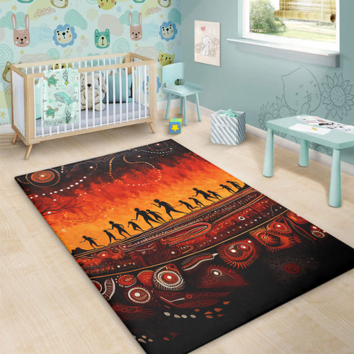 Australia Aboriginal Area Rug - The Sacred Dreamtime Painting Of The Indigenous Australian Area Rug Australia Aboriginal Area Rug - The Sacred Dreamtime Painting Of The Indigenous Australian Area Rug
