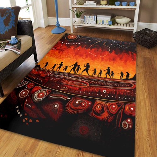 Australia Aboriginal Area Rug - The Sacred Dreamtime Painting Of The Indigenous Australian Area Rug Australia Aboriginal Area Rug - The Sacred Dreamtime Painting Of The Indigenous Australian Area Rug