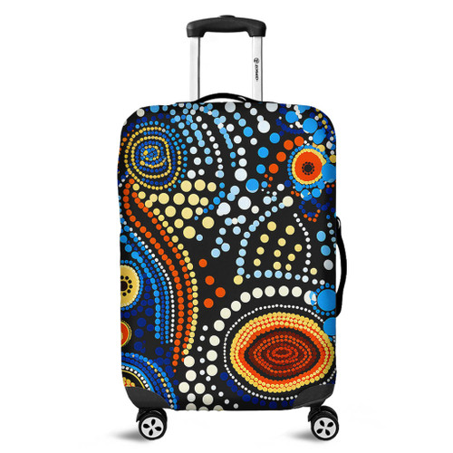 Australia Aboriginal Luggage Cover - Aboriginal Dreamtime Art Pattern Luggage Cover Australia Aboriginal Luggage Cover - Aboriginal Dreamtime Art Pattern Luggage Cover