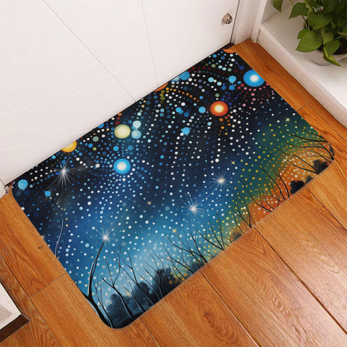 Australia Aboriginal Doormat - Aboriginal Dot Painting Dreamtime Story Of A Night Sky Doormat Australia Aboriginal Doormat - Aboriginal Dot Painting Dreamtime Story Of A Night Sky Doormat