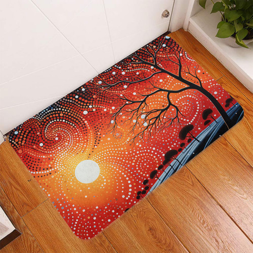Australia Aboriginal Doormat - Aboriginal Dot Painting Style Art Dreamtime Story Doormat Australia Aboriginal Doormat - Aboriginal Dot Painting Style Art Dreamtime Story Doormat