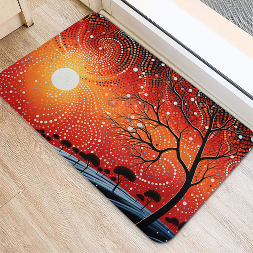 Australia Aboriginal Doormat - Aboriginal Dot Painting Style Art Dreamtime Story Doormat Australia Aboriginal Doormat - Aboriginal Dot Painting Style Art Dreamtime Story Doormat