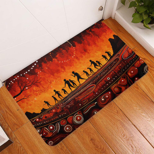 Australia Aboriginal Doormat - The Sacred Dreamtime Painting Of The Indigenous Australian Doormat Australia Aboriginal Doormat - The Sacred Dreamtime Painting Of The Indigenous Australian Doormat