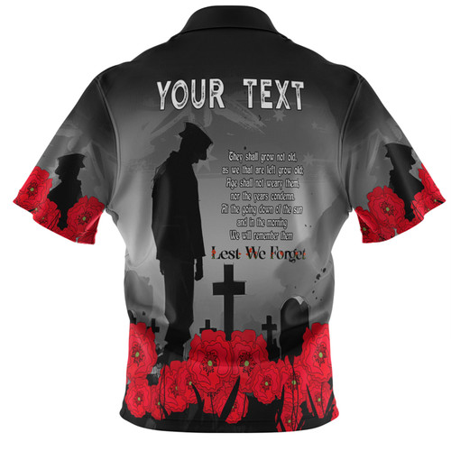 Australia Anzac Day Custom Hawaiian Shirt - Remembrance Day Soldier In A Red Poppies Field Hawaiian Shirt Australia Anzac Day Custom Hawaiian Shirt - Remembrance Day Soldier In A Red Poppies Field Hawaiian Shirt