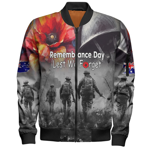 Australia Anzac Day Custom Bomber Jacket - Thank You For The Risks You Take Bomber Jacket