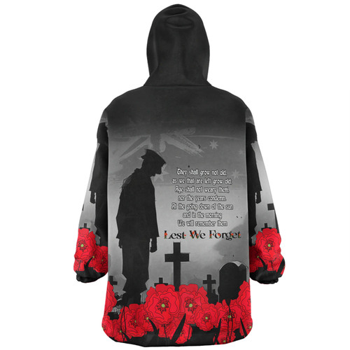 Australia Anzac Day Custom Snug Hoodie - Remembrance Day Soldier In A Red Poppies Field Snug Hoodie Australia Anzac Day Custom Snug Hoodie - Remembrance Day Soldier In A Red Poppies Field Snug Hoodie