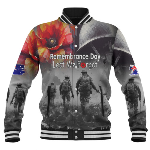 Australia Anzac Day Custom Baseball Jacket - Thank You For The Risks You Take Baseball Jacket