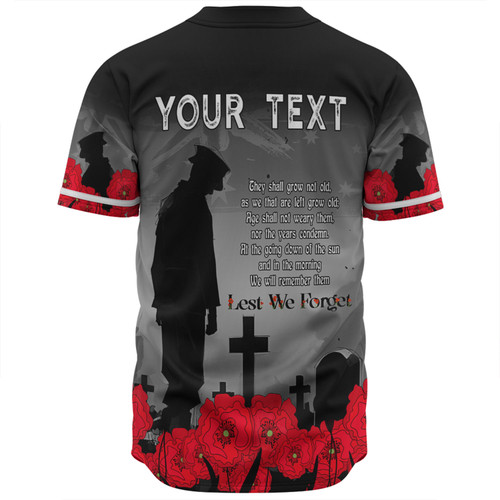 Australia Anzac Day Custom Baseball Shirt - Remembrance Day Soldier In A Red Poppies Field Baseball Shirt Australia Anzac Day Custom Baseball Shirt - Remembrance Day Soldier In A Red Poppies Field Baseball Shirt