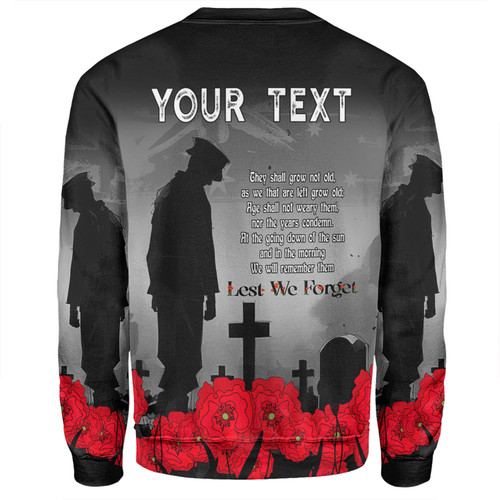 Australia Anzac Day Custom Sweatshirt - Remembrance Day Soldier In A Red Poppies Field Sweatshirt Australia Anzac Day Custom Sweatshirt - Remembrance Day Soldier In A Red Poppies Field Sweatshirt