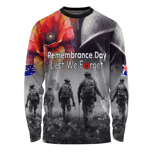 Australia Anzac Day Custom Long Sleeve T-shirt - Thank You For The Risks You Take Long Sleeve T-shirt