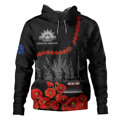 Australia Anzac Day Hoodie - Anzac Day Lest We Forget Camouflage Pattern Hoodie