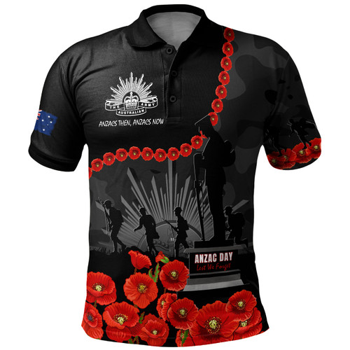 Australia Anzac Day Polo Shirt - Anzac Day Lest We Forget Camouflage Pattern Polo Shirt