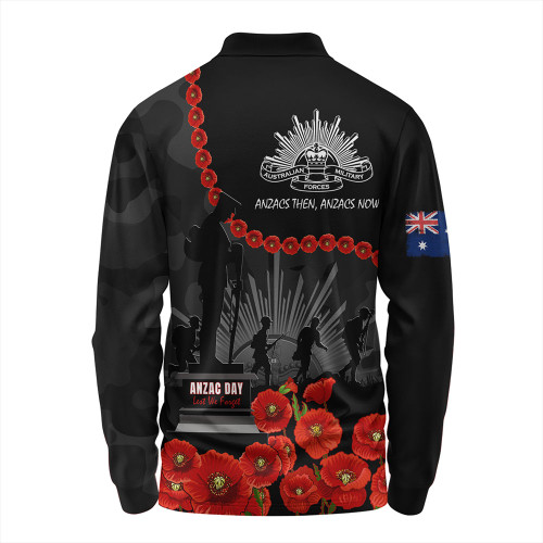 Australia Anzac Day Long Sleeve Polo Shirt - Anzac Day Lest We Forget Camouflage Pattern Long Sleeve Polo Shirt Australia Anzac Day Long Sleeve Polo Shirt - Anzac Day Lest We Forget Camouflage Pattern Long Sleeve Polo Shirt