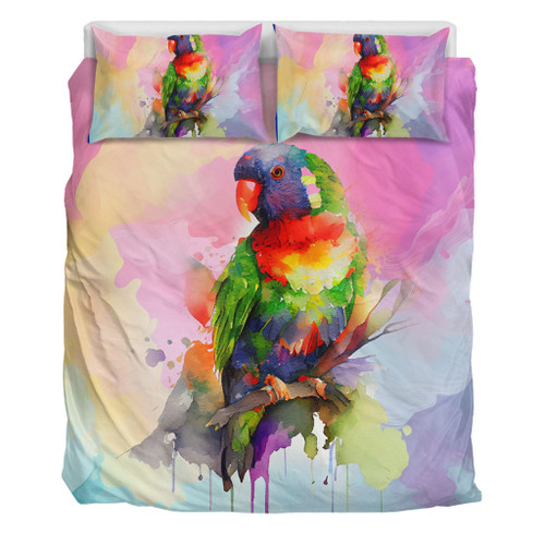 Australia Rainbow Lorikeets Bedding Set - Rainbow Lorikeets Color Art Bedding Set Australia Rainbow Lorikeets Bedding Set - Rainbow Lorikeets Color Art Bedding Set