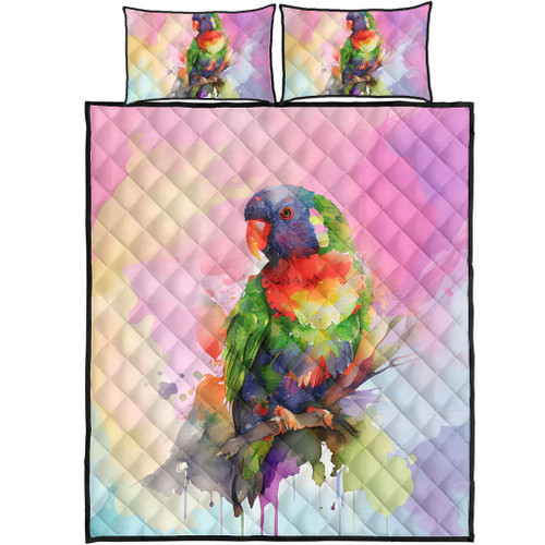 Australia Rainbow Lorikeets Quilt Bed Set - Rainbow Lorikeets Color Art Quilt Bed Set Australia Rainbow Lorikeets Quilt Bed Set - Rainbow Lorikeets Color Art Quilt Bed Set