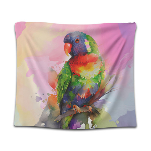 Australia Rainbow Lorikeets Tapestry - Rainbow Lorikeets Color Art Tapestry Australia Rainbow Lorikeets Tapestry - Rainbow Lorikeets Color Art Tapestry