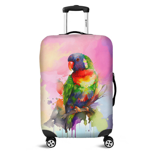Australia Rainbow Lorikeets Luggage Cover - Rainbow Lorikeets Color Art Luggage Cover Australia Rainbow Lorikeets Luggage Cover - Rainbow Lorikeets Color Art Luggage Cover
