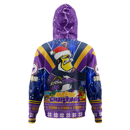 Melbourne Storm Christmas Custom Hoodie - Storm Man Santa Claus Aussie Big Things Hoodie Melbourne Storm Christmas Custom Hoodie - Storm Man Santa Claus Aussie Big Things Hoodie