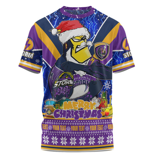 Melbourne Storm Christmas Custom T-shirt - Storm Man Santa Claus Aussie Big Things T-shirt Melbourne Storm Christmas Custom T-shirt - Storm Man Santa Claus Aussie Big Things T-shirt