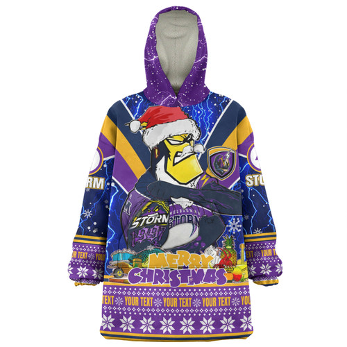 Melbourne Storm Christmas Custom Snug Hoodie - Storm Man Santa Claus Aussie Big Things Snug Hoodie Melbourne Storm Christmas Custom Snug Hoodie - Storm Man Santa Claus Aussie Big Things Snug Hoodie