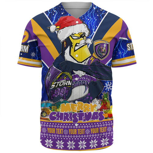 Melbourne Storm Christmas Custom Baseball Shirt - Storm Man Santa Claus Aussie Big Things Baseball Shirt Melbourne Storm Christmas Custom Baseball Shirt - Storm Man Santa Claus Aussie Big Things Baseball Shirt