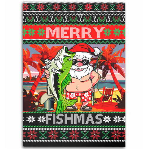 Australia Christmas Fishing Area Rug - Merrry Fishmas Angler Santa Claus Area Rug Australia Christmas Fishing Area Rug - Merrry Fishmas Angler Santa Claus Area Rug