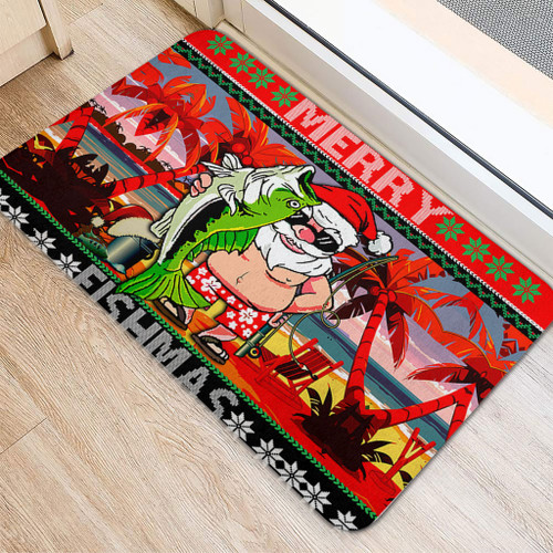 Australia Christmas Fishing Doormat - Merrry Fishmas Angler Santa Claus Doormat Australia Christmas Fishing Doormat - Merrry Fishmas Angler Santa Claus Doormat