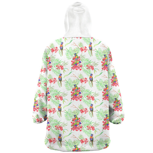 Australia Rainbow Lorikeets Snug Hoodie - Rainbow Lorikeets Colorful Tropical Exotic Flowers Snug Hoodie Australia Rainbow Lorikeets Snug Hoodie - Rainbow Lorikeets Colorful Tropical Exotic Flowers Snug Hoodie