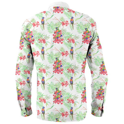 Australia Rainbow Lorikeets Long Sleeve Shirt - Rainbow Lorikeets Colorful Tropical Exotic Flowers Long Sleeve Shirt Australia Rainbow Lorikeets Long Sleeve Shirt - Rainbow Lorikeets Colorful Tropical Exotic Flowers Long Sleeve Shirt