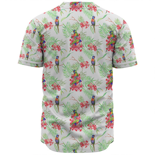 Australia Rainbow Lorikeets Baseball Shirt - Rainbow Lorikeets Colorful Tropical Exotic Flowers Baseball Shirt Australia Rainbow Lorikeets Baseball Shirt - Rainbow Lorikeets Colorful Tropical Exotic Flowers Baseball Shirt