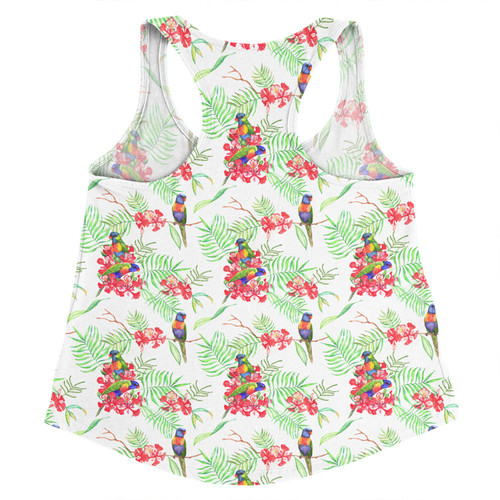 Australia Rainbow Lorikeets Women Racerback Singlet - Rainbow Lorikeets Colorful Tropical Exotic Flowers Women Racerback Singlet Australia Rainbow Lorikeets Women Racerback Singlet - Rainbow Lorikeets Colorful Tropical Exotic Flowers Women Racerback Singlet
