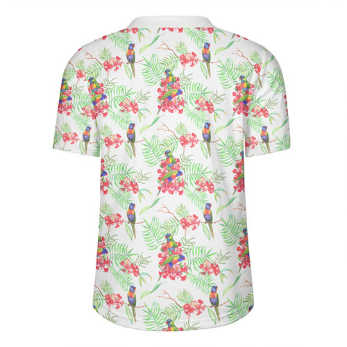 Australia Rainbow Lorikeets Rugby Jersey - Rainbow Lorikeets Colorful Tropical Exotic Flowers Rugby Jersey