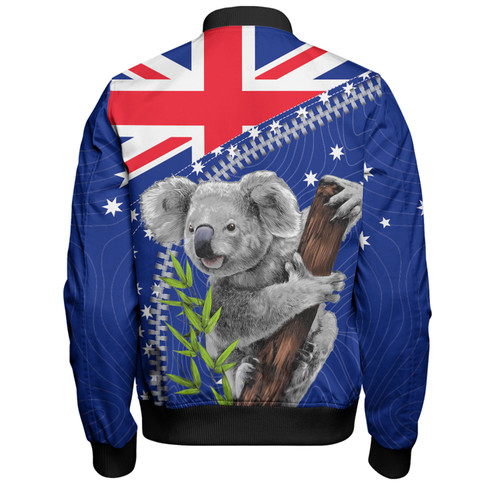 Australia Australia Day Bomber Jacket - Koala Happy Australia Day Bomber Jacket Australia Australia Day Bomber Jacket - Koala Happy Australia Day Bomber Jacket